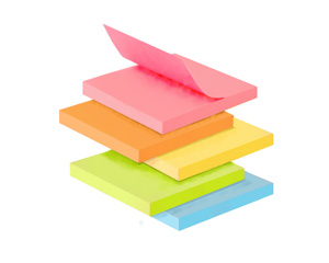 Piezmju lmlapias, 75*75mm, dzeltenas, 100 lapias.